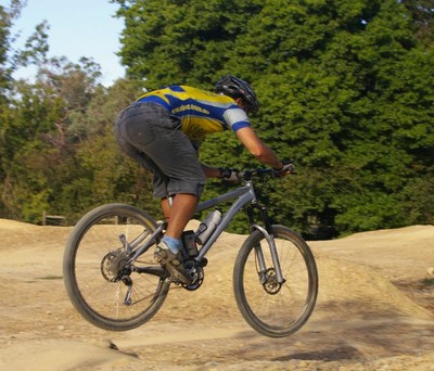 Vanders jumps at the local BMX track