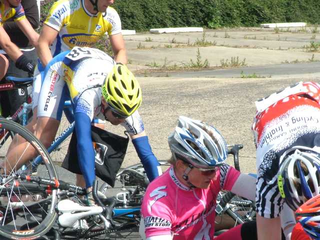 Accident at the feed zone